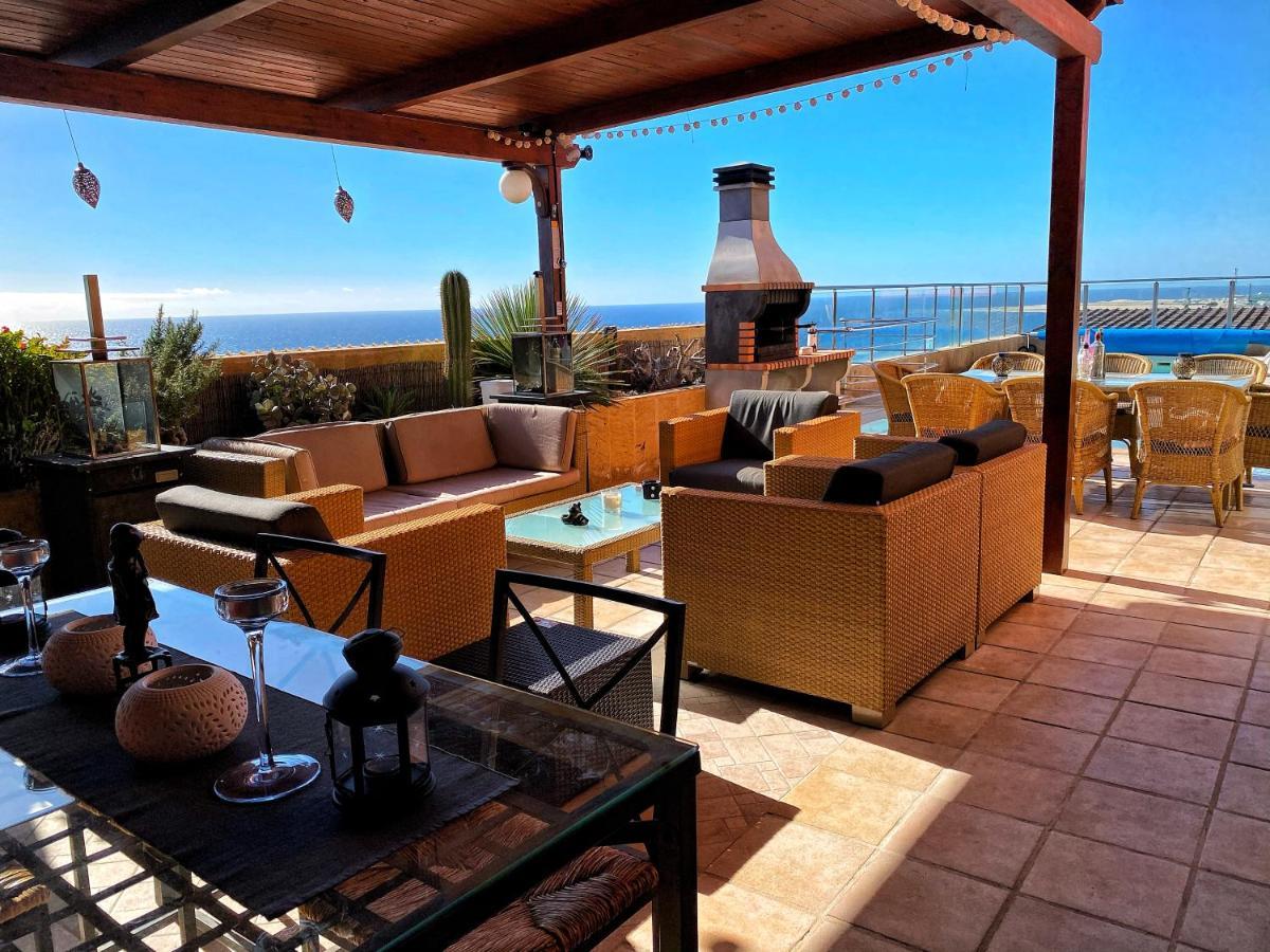 Luxury 5 Star Villa Violetta With Amazing Sea View, Jacuzzi And Heated Pool San Agustín Eksteriør billede