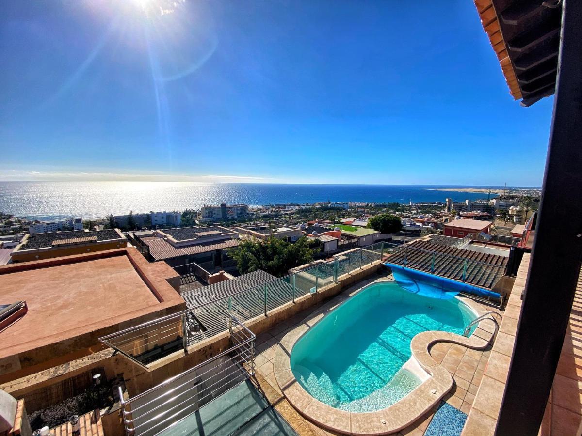 Luxury 5 Star Villa Violetta With Amazing Sea View, Jacuzzi And Heated Pool San Agustín Eksteriør billede