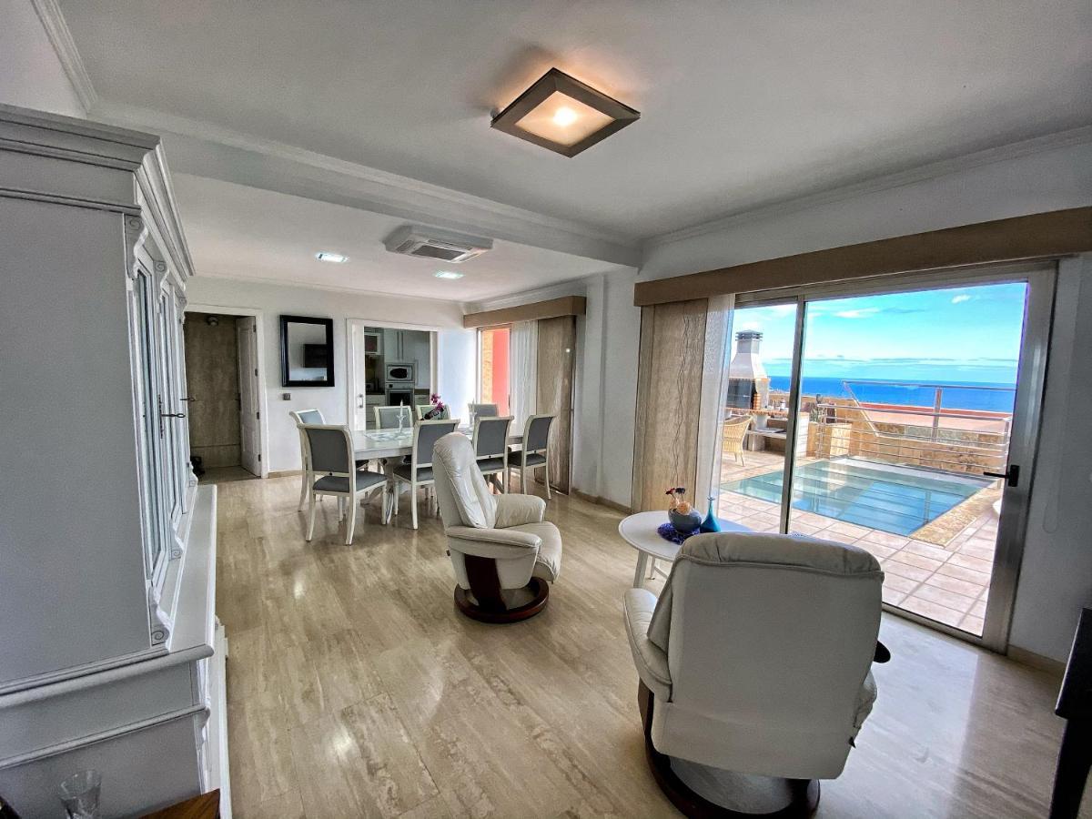 Luxury 5 Star Villa Violetta With Amazing Sea View, Jacuzzi And Heated Pool San Agustín Eksteriør billede