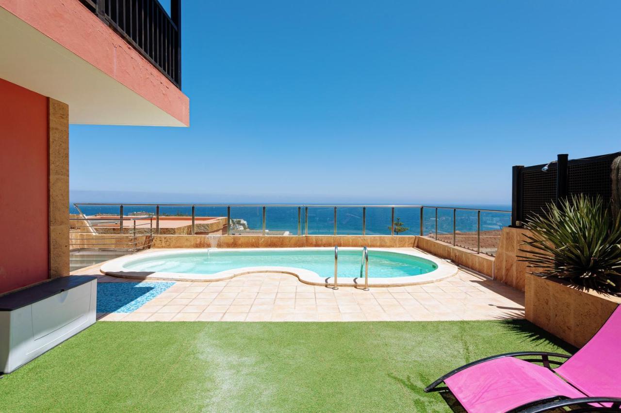 Luxury 5 Star Villa Violetta With Amazing Sea View, Jacuzzi And Heated Pool San Agustín Eksteriør billede
