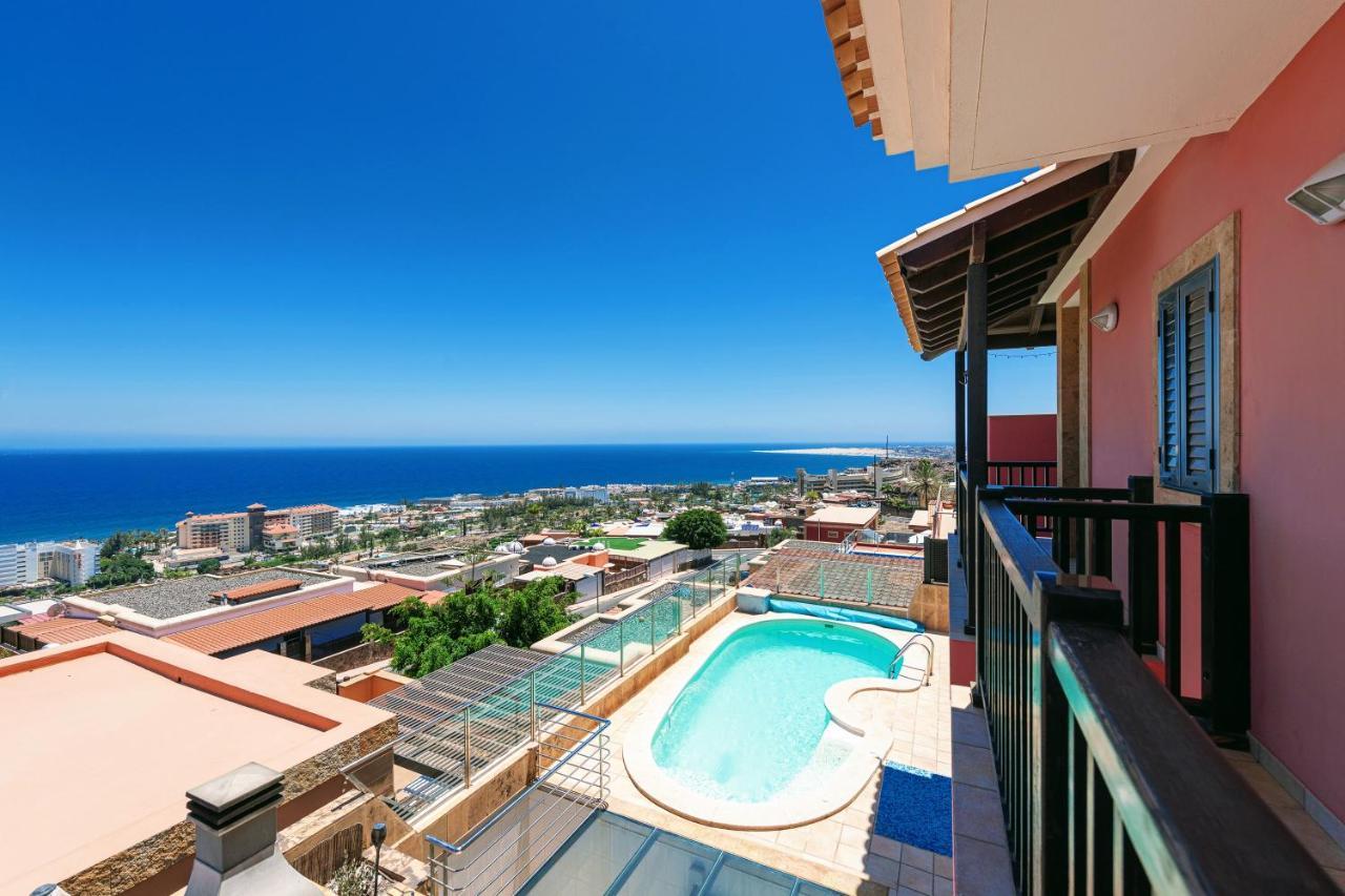 Luxury 5 Star Villa Violetta With Amazing Sea View, Jacuzzi And Heated Pool San Agustín Eksteriør billede