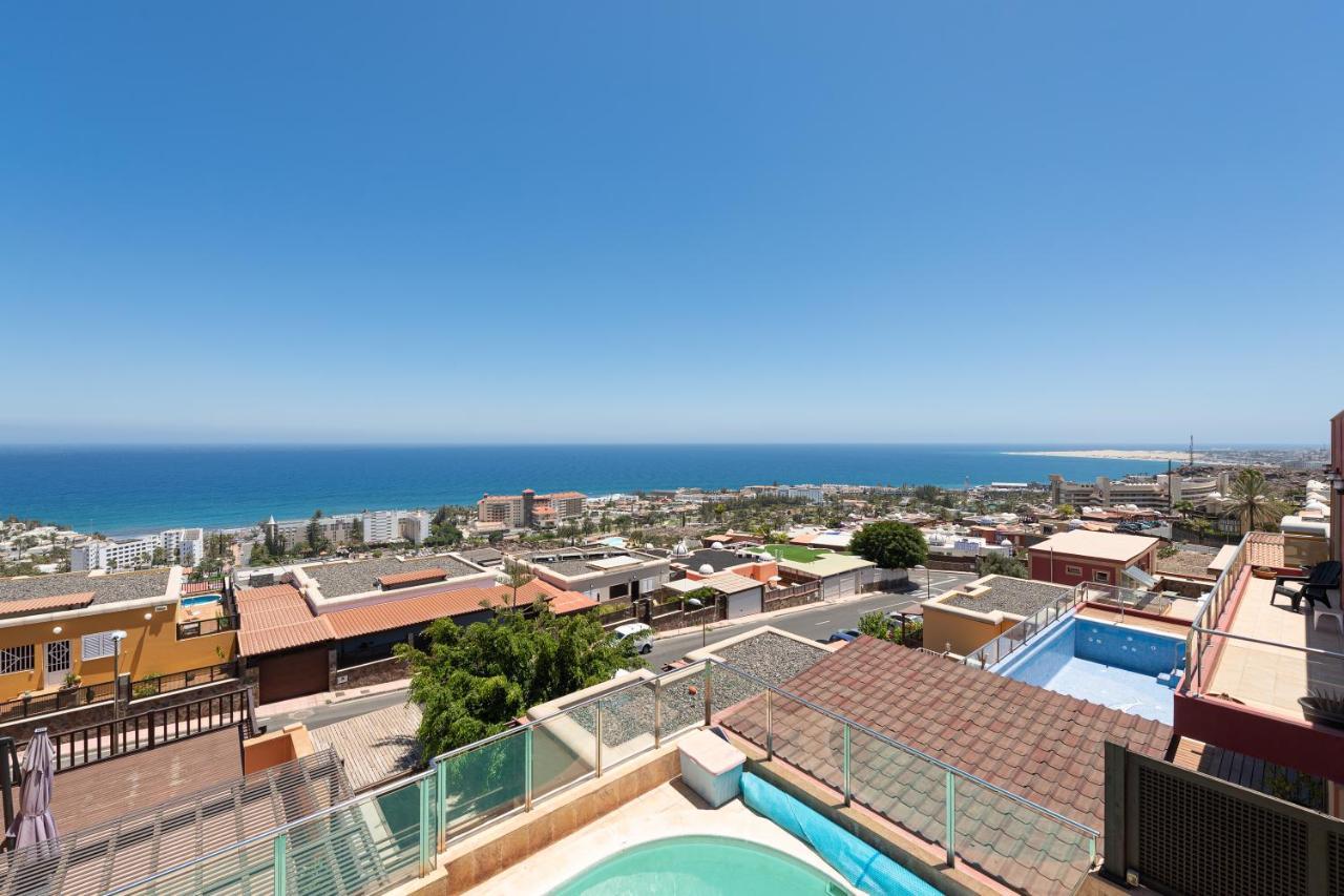 Luxury 5 Star Villa Violetta With Amazing Sea View, Jacuzzi And Heated Pool San Agustín Eksteriør billede